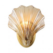 Transparent shell shape 1 wall lamp