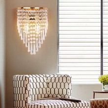 Transparent Conical Crystal Wall Lamp