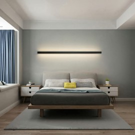 Black Bar Recessed Wall Light Simple LED Metal Wall Light Black Bar Recessed Wall Light Simple LED Metal Wall Light