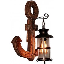 Retro Nautical Anchor Wall Lamp Wrought Iron Single Head Wall Lamp