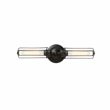 Double head double arm industrial tube metal tubular wall lamp