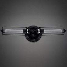 Double head double arm industrial tube metal tubular wall lamp