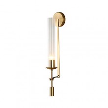 Tubular clear glass wall light